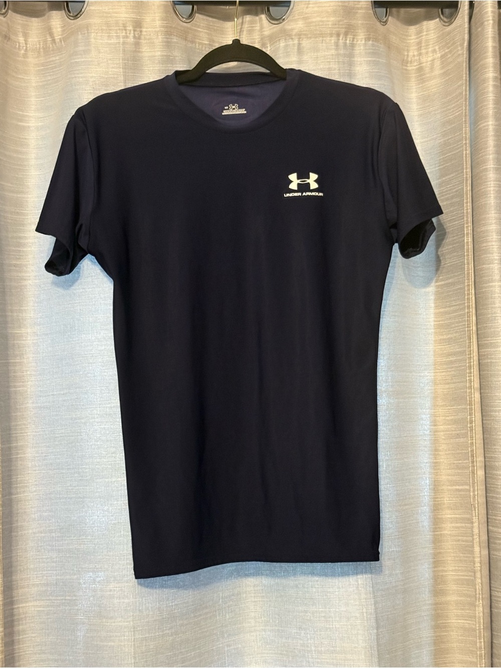 Under Armour‎ Men's Navy Short Sleeve Dri Fit Performance Tee Logo Round Neck